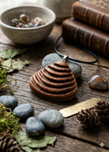 The Stratum | Hand-Carved Artisan Wooden Pendant